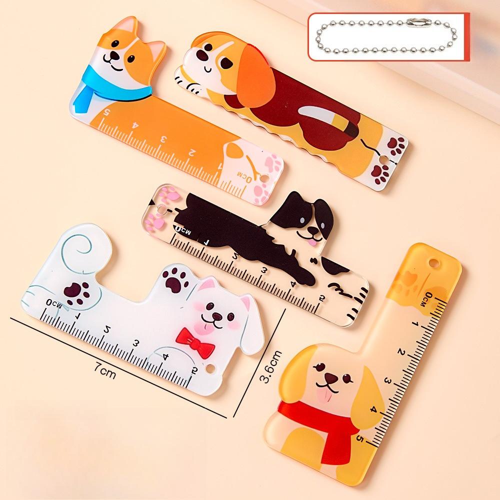 Palm ruler mini hand account student pocket cartoon pendant mini creative cat scale Acrylic ruler