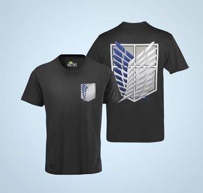 Attack on Titan Eren Jäger AOT Wappen Symbol Anime Cospaly Bio Herren T-Shirt
