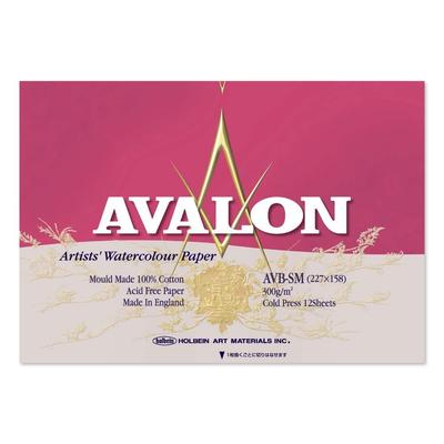 Holbein Avalon Aquarellpapier Mittel 300g SM Format Blockformat 12 Blatt Bindung 271001 AVB-SM