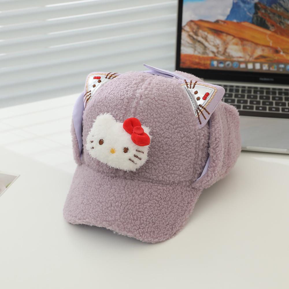 Winter Children'S Cap Kulomie Lamb Fleece Girls Ear Protection Baseball Cap Boys Ear Protection Plush Thermal Cap