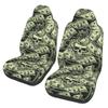 US Bill Dollars Skull Print 2 Pieces Covers Front Car Seat Universal Protector Cushion Cover Saddle Comfort Covers Fit Most Car