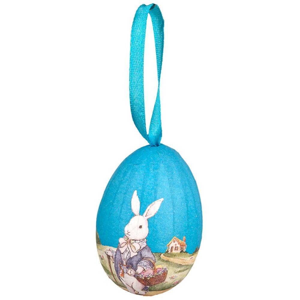 30/12PCS Rabbit Painting Easter Eggs Pendant Colorful Funny Painted Paper Eggs Foam Educational Hanging Ornaments