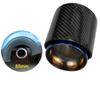 Muffler Cutter Burnt Blue Pipe Black Carbon Fiber Exhaust Muffler Tip for Mini for