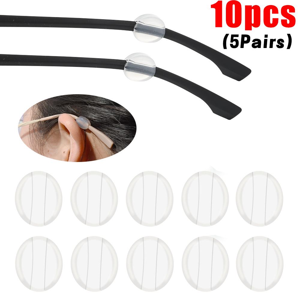 1/30pcs Invisible Round Silicone Ear Hook Eyeglasses Soft Mini Glasses Anti Slip Grip Temple Tip Spectacle Eyewear Accessories