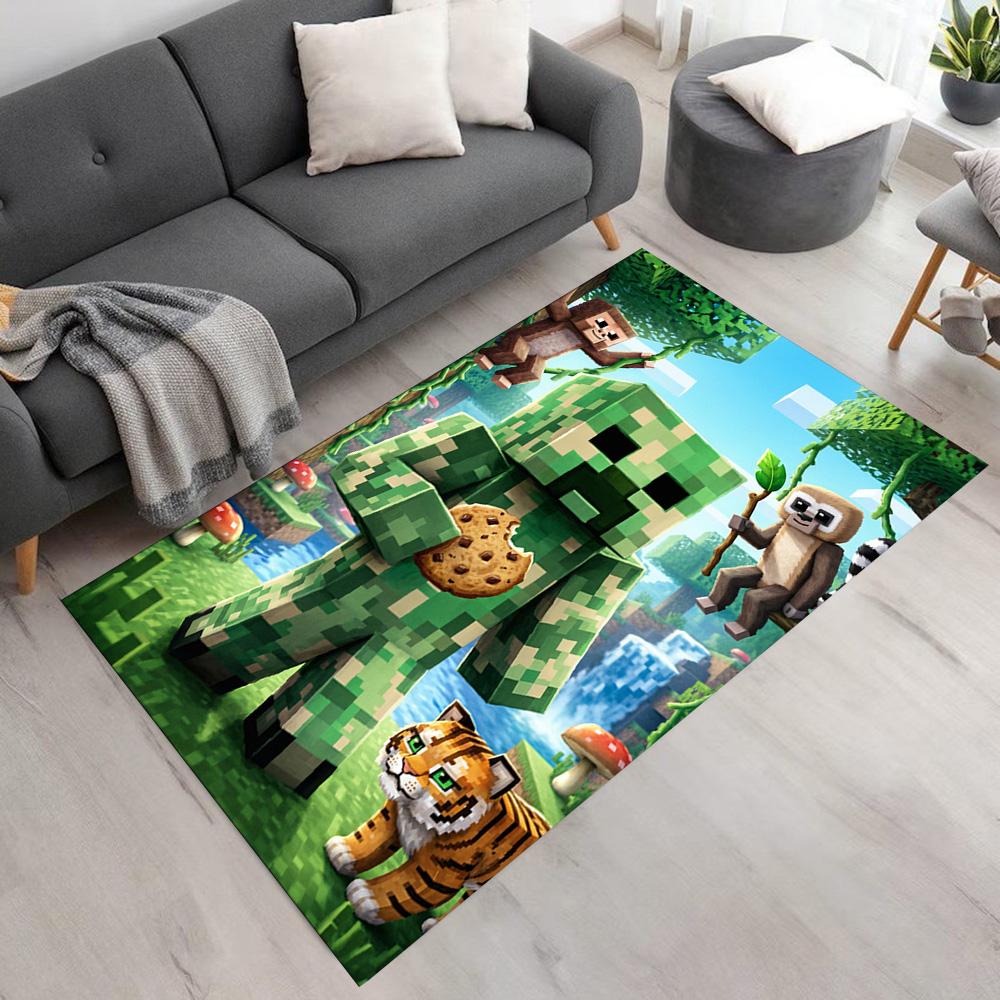 Minecraft Floor Mat Suitable for Decorate room Dormitory Balcony Hallway Anti-slip Rug Decorate Offices Wedding Party Gift