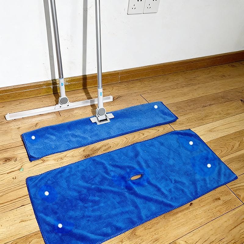Magic Dual-Use Floor Mop with Perforated Absorbent Cloth and Scraper