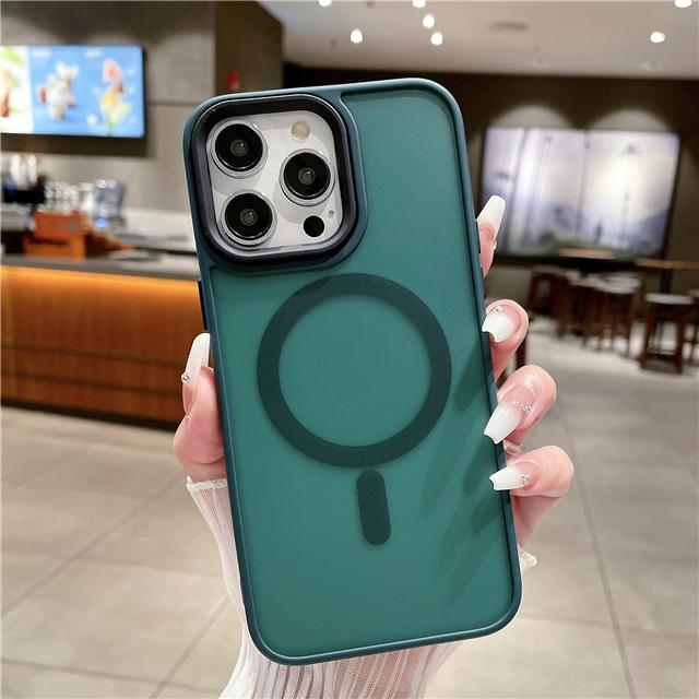 

Роскошный магнитный прозрачный матовый чехол Magsafe для iPhone 14 Pro Max, чехол для телефона iPhone 12 13 14 Plus, защитный чехол для объектива For iPhone 14 Plus