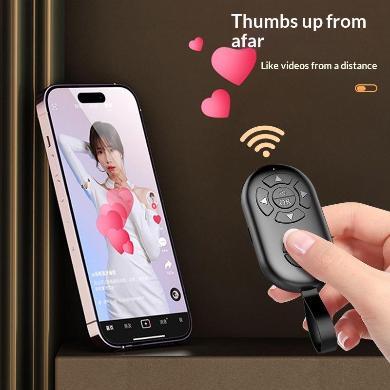 Portable Bluetooth Remote Shutter Control Selfie Page Turner 10M Remote Control For Phone Tablet E Book Video Shooting