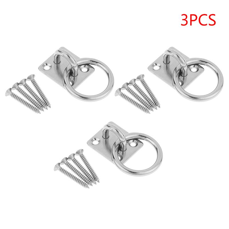 

1/3/5Pcs Stainless Steel Universal With Ring Marine Eye Plate Stable Best Rust Protection Boat Cabin Accessories
