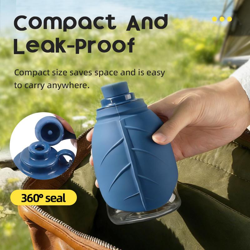 Portable Dog Water Bottle 300ml, Stainless Steel Pet Travel Water Bottle Dispenser for Walking, Hiking and Outdoor, Portable Water Bowl for Large Dogs
