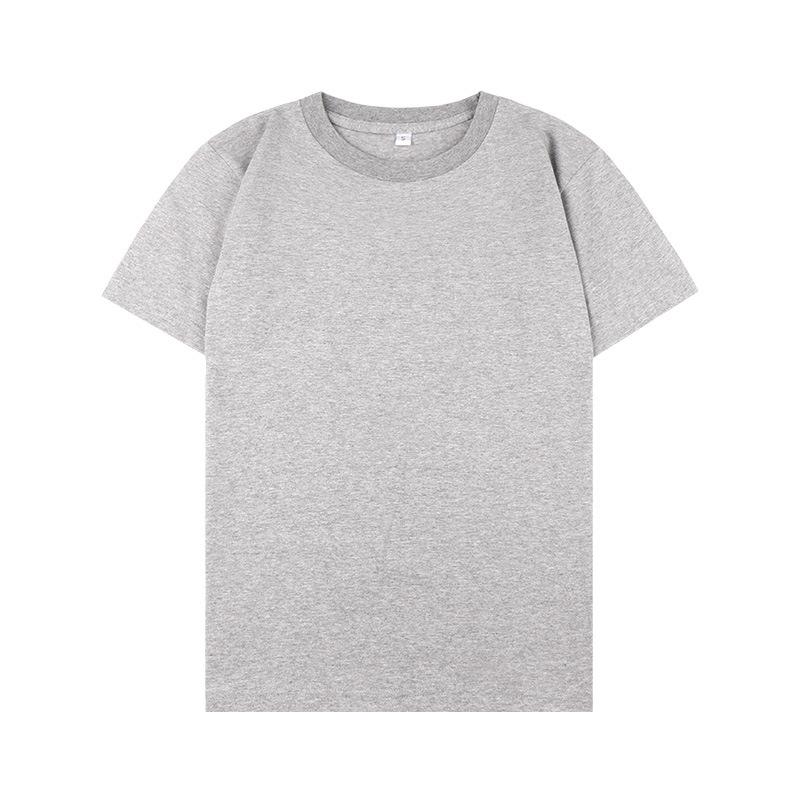 

Футболка из чистого хлопка с короткими рукавами для мужчин и женщин, однотонная летняя футболка XXXL серый