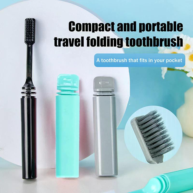 1Pcs Portable Travel Toothbrush Foldable Soft Hair Dental Brush Folding Efficient Teethbrush Adult Toothbrush