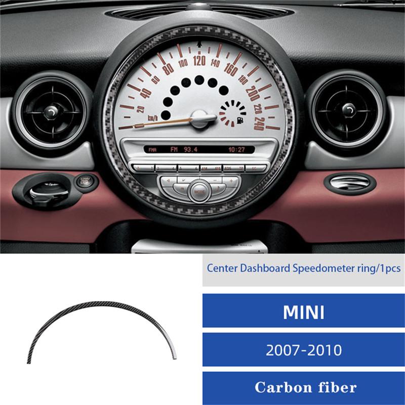Carbon Fiber Car Central Handbrake Gear Shift Panel Trim Cover Stickers For BMW MINI Cooper R55 R56 R57 2007-2010 Accessories