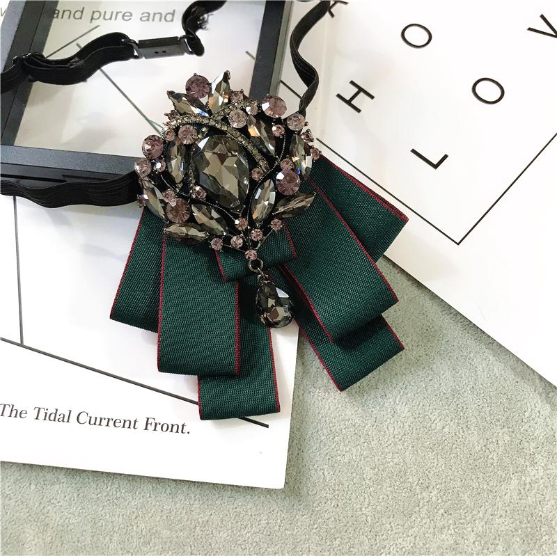Korean Version of Bow Tie Female College Style Japanese Free-play Female Collar Flower Diamond Jewelry Shirt Accessories Male Bo