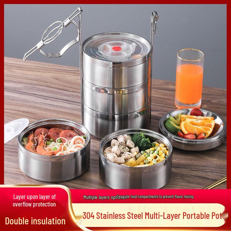 JNL 304 Stainless Steel Multi-layer Insulated Lunch Box