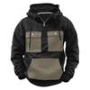 Herren Color Blocking Half Zip Tasche Sweatshirt Hoodie Herren Sport Übergröße Lässiges Sweatshirt