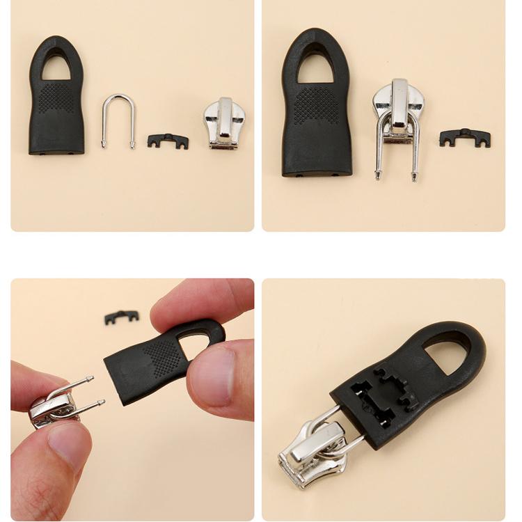 10Pcs Replacement Zipper Pull Puller End Fit Rope Tag Clothing Zip Fixer Broken Buckle Zip Cord Tab Bag Suitcase Backpack Tent