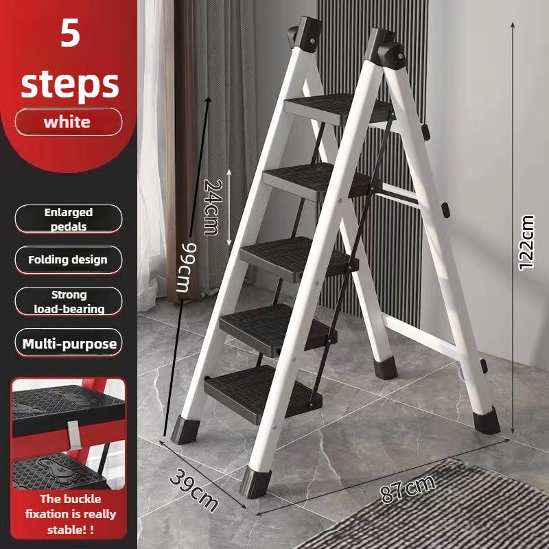 Household Folding Ladder Portable Multi-purpose Ladder 3/4/5 Steps Heavy Duty Flowers Racks Herringbone Ladders Staircase Step