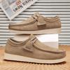 Spring and Summer 2026 New Matte Leather Lazy Shoes Soft-soled Casual Leather Shoes Doudou Shoes Men