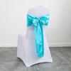 30pcs New Wedding Banquet Venue Chair Covers Back Flower Bows Silk Scarves Chair Backs Floral Patterns Ding Decorative Ribbons