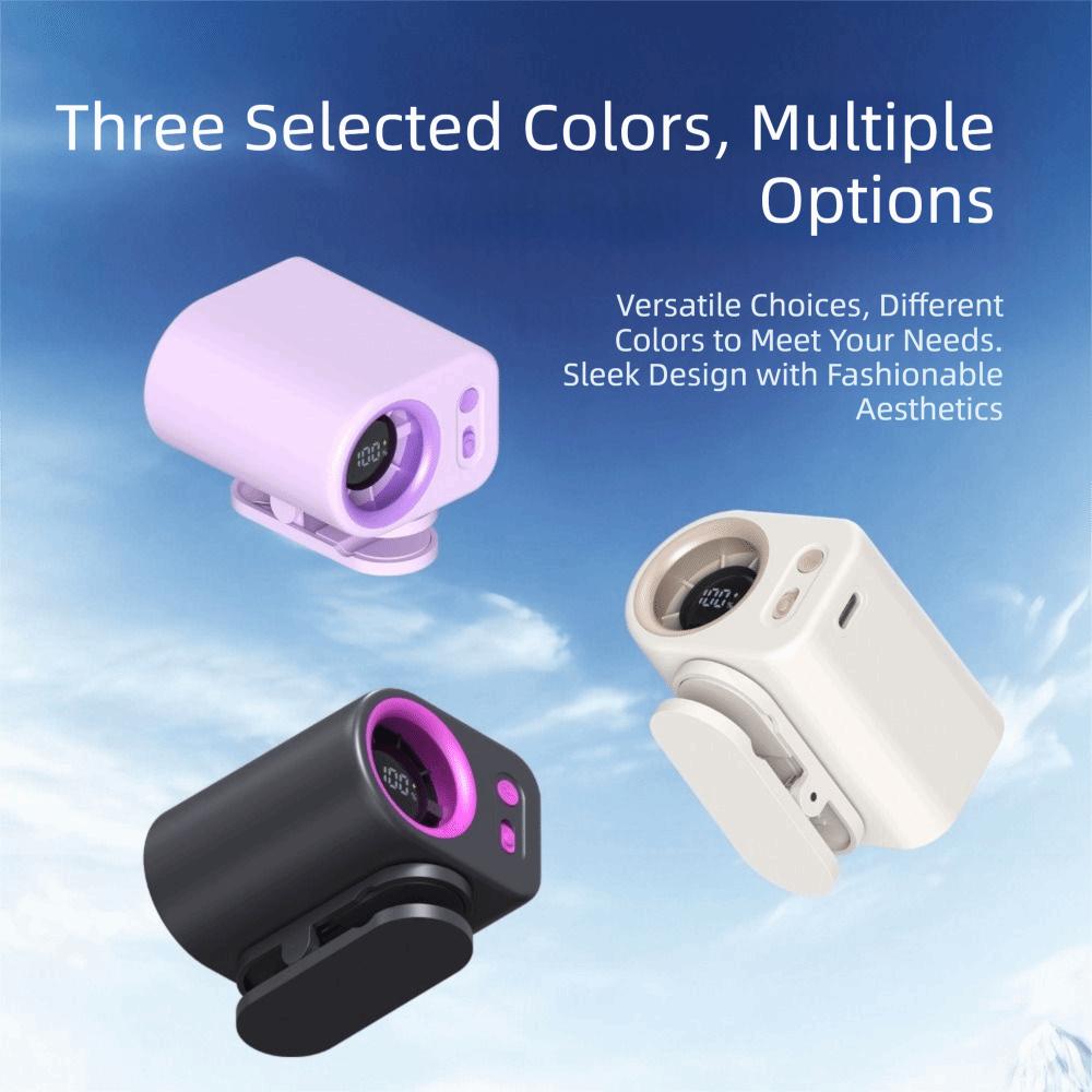 Adjustable Airflow Clip-on Waist Fan Detachable Design Multifunctional Fan  Commuting Travel