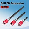 100mm Rod Self-locking Extension Rod Red Handle Hexagonal Handle Screwdriver Set  DIY Projects
