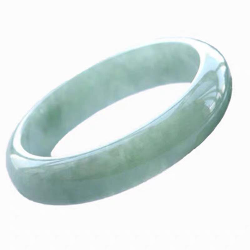 Women s Bright Green Jadeite Jade Bracelet - Ice Glutinous Seed Emerald Color - Perfect Gift for Mothers 55mm