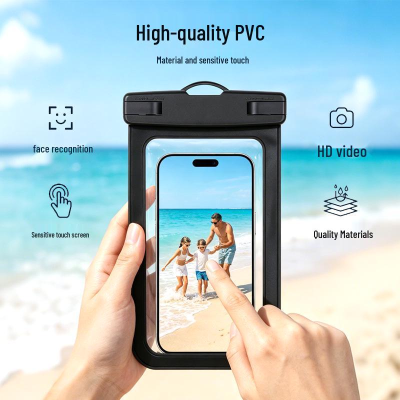 Waterproof Mobile Phone Pouch for Outdoor Swimming, Diving, Rafting - PVC Touchscreen-Compatible Bag