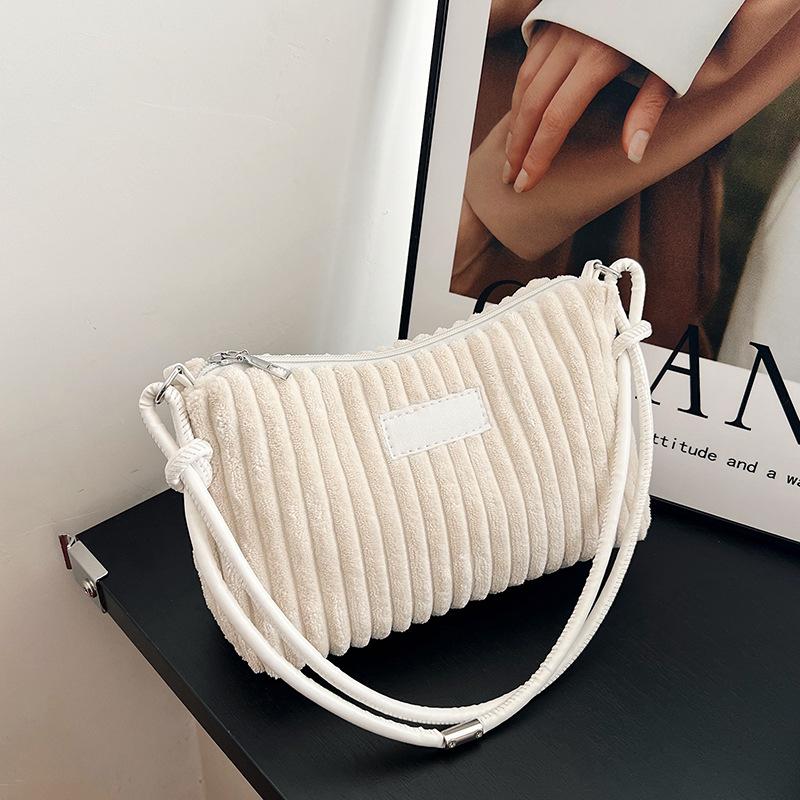 

Стильная и простая сумка-тоут 2024 года, новая зимняя вместительная бархатная сумка, однотонная студенческая сумка-мессенджер через плечо