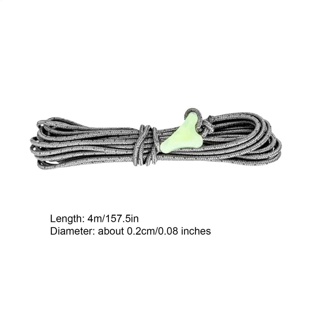 

Tent Guy Lines Camping Guide Rope High-Strength Cord Utility for Canopy Shelter Kite Surfing Dinghy Sailing Yachting Awning сірий колір
