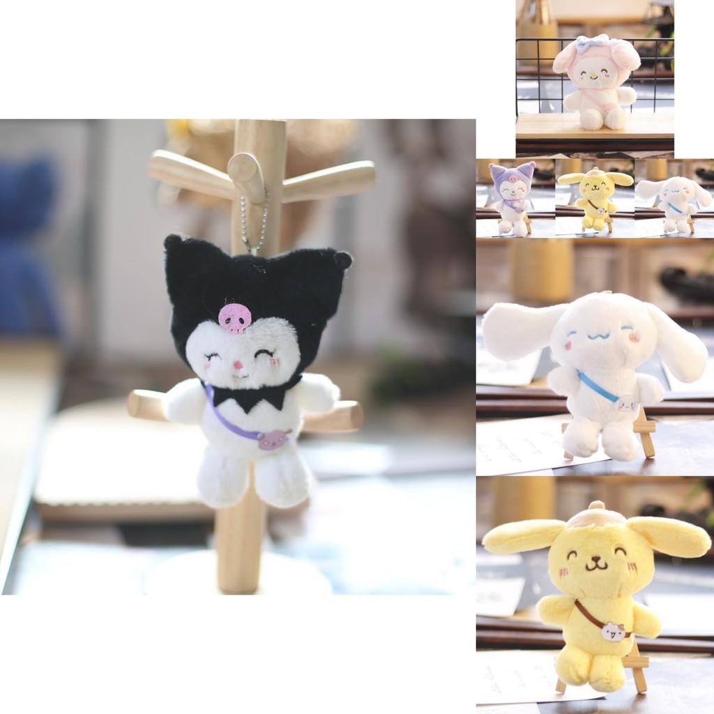 Cute Sanrio Characters Plushies Kuromi Cinnamoroll Melody Backpack Keychain