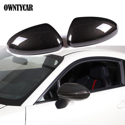 For Toyota 86/Subaru BRZ ABS Black/Carbon Fiber Car Rearview Side Mirror Decorate Cover Trim Sticker Exterior Accessorie