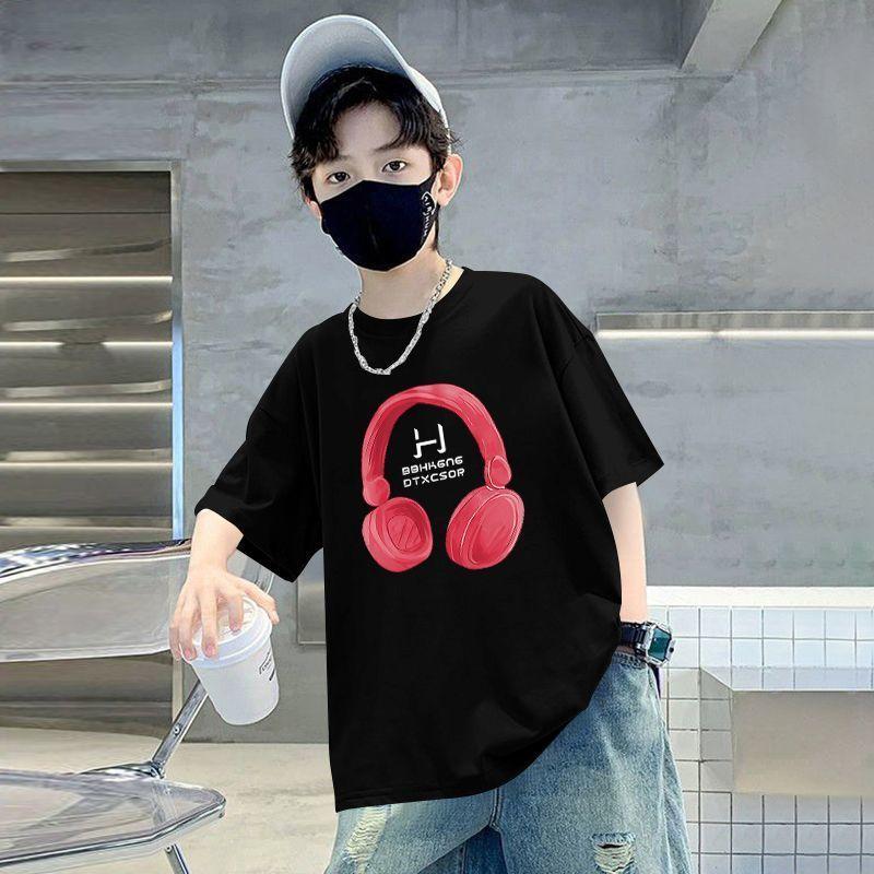 Jungen Kurzarm T-Shirt Sommer Cartoon Rundhals Kinder Baby Halbarm Oberteil