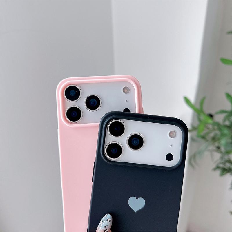 Girl Lovely Love Candy Color Case For iPhone 17 Air 16 15 14 13 Pro Max Plus 16e Matte Silicone Soft Ultra Thin Cover TPU Shell