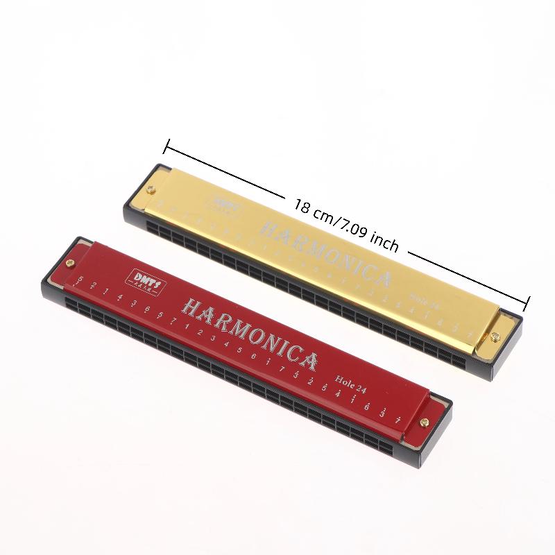 Harmonica Key Of C 24 Hole Diatonic Harmonica C With Case For Beginner Students Kids Gift Blues With Case