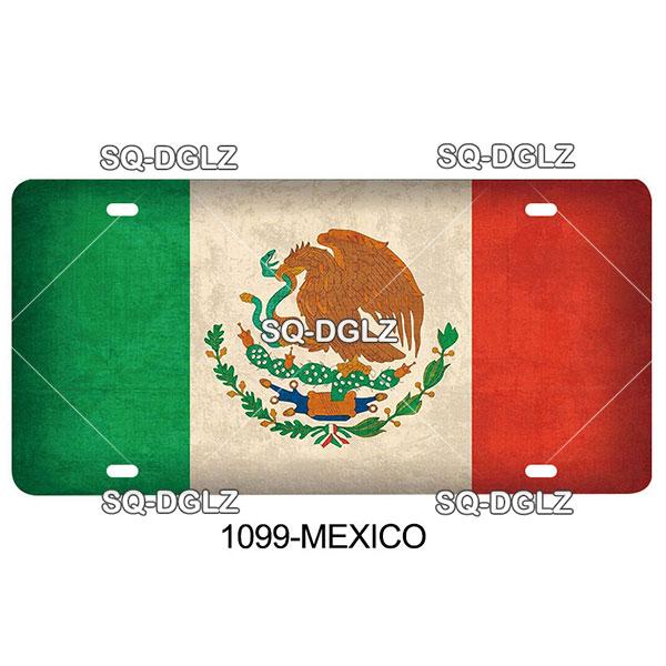 [SQ-DGLZ] M-P Country Flag 15x30cm Metal Sign Vintage Plaque Tin Sign Wall Decor For Bar Pakistan/Netherlands/Malaysia