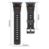 Wrist Strap for Apple Watch Series 10 Ultra 9 8 7 SE 6 5 4 3 2 1 46mm 49mm 45mm 44mm 42mm Stainless Steel Connector TPU Watch Band