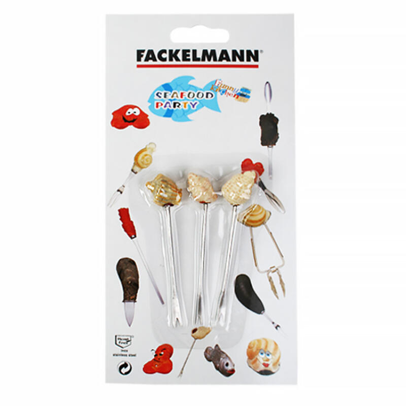

FACKELMANN Conch-Shaped Dessert Fruit Lobster Crab Fork 3p