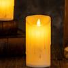 Waterproof Flameless Candles Battery Operated LED Candles with Remote Control Flickering Fake Pillar Candles for Wedding Halloween