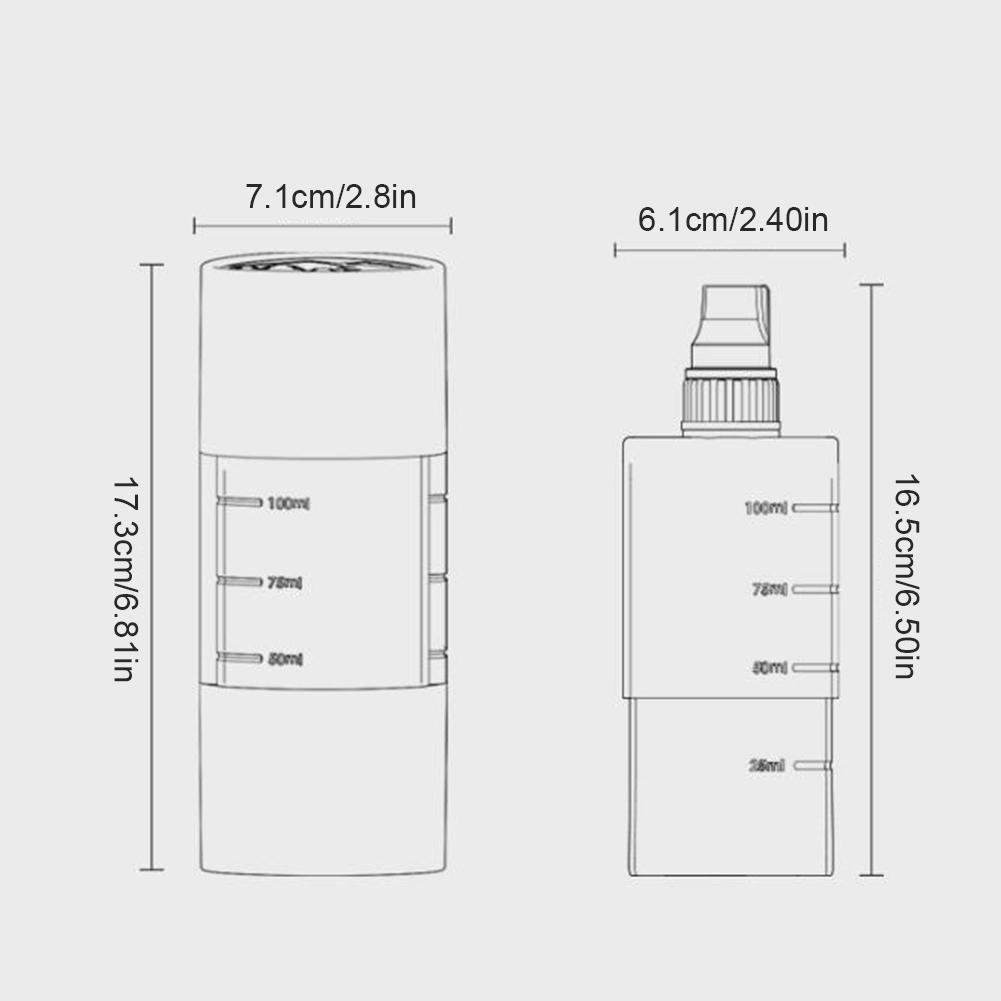 3 In 1 100ml Camping Seasoning Dispenser Bottle Outdoor Barbecue Picnic Seasoning Can Seal Portable Storage Kitchen Utensils