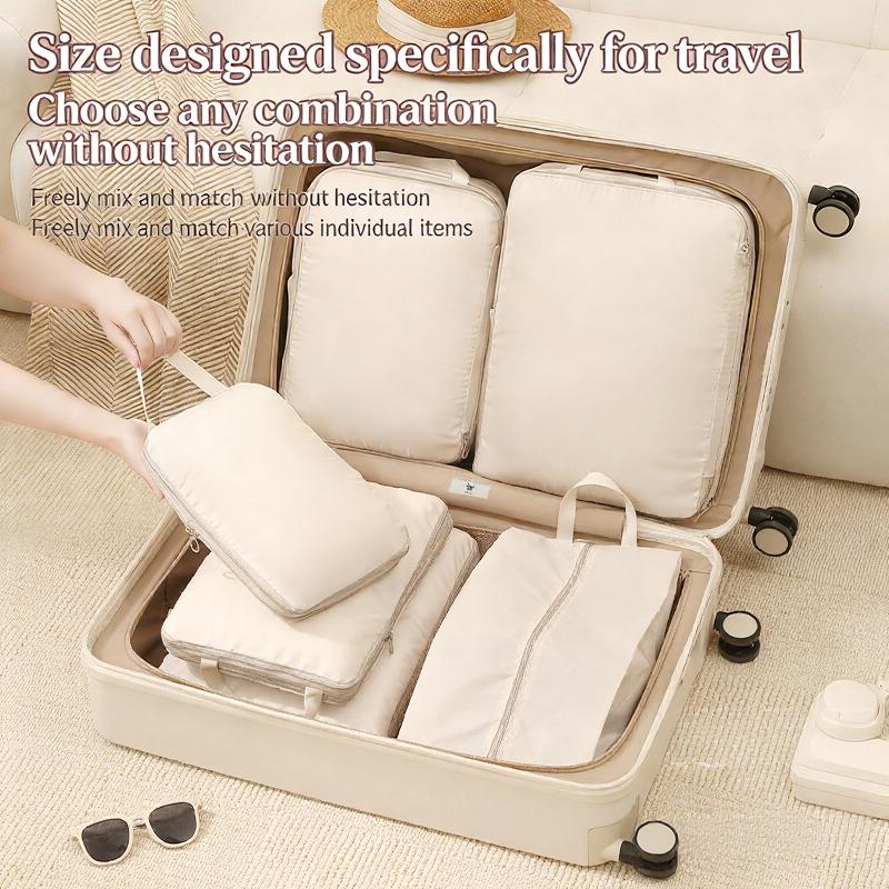 4Pcs Compressive Travel Storage Bags Thick Zipper Storage Bags Travel Accessories Travel Organizer Bags