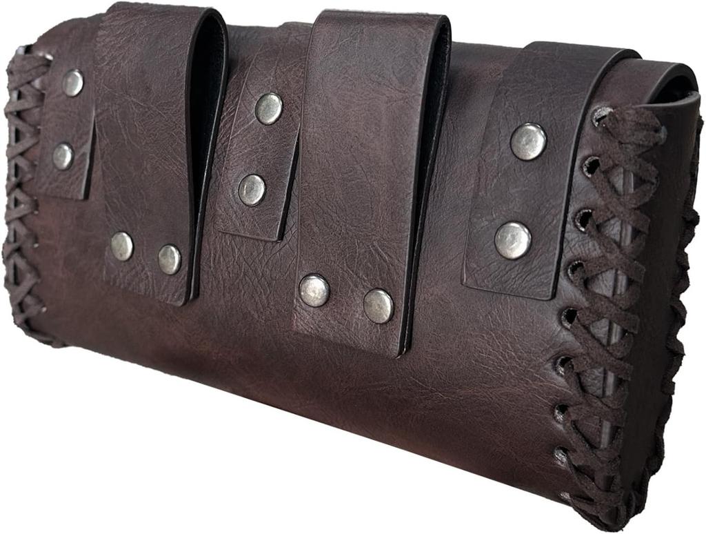 Wikinger Ritter Retro Gürtel PU Synthetisches Leder Copaly Bedruckt Wechselbare Bauchtasche Halloween Verkleidungs Gürtel Set Accessoire