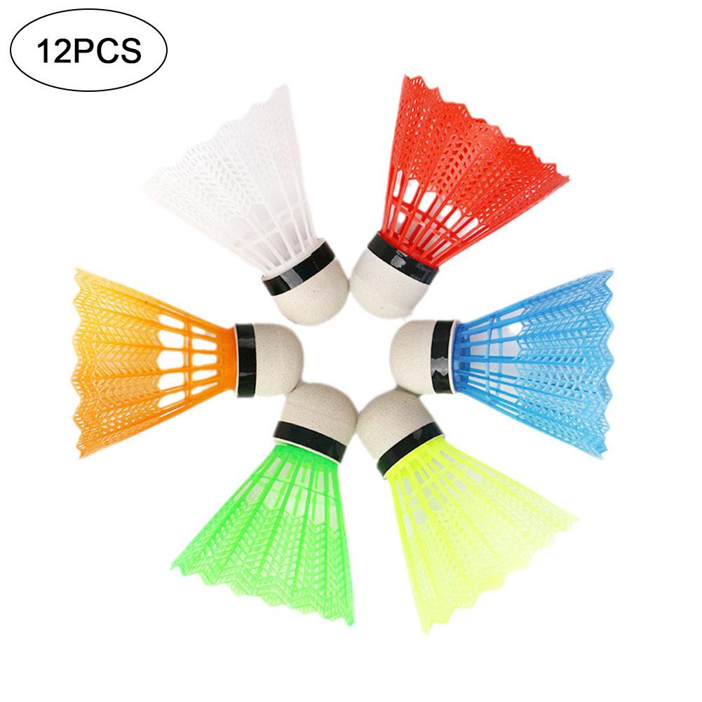 

12 Pcs/Set Colorful Shuttlecocks Badminton Foam Balls Sport Games Colored Plastic Balls Plastic Badminton Ball Colored Plastic