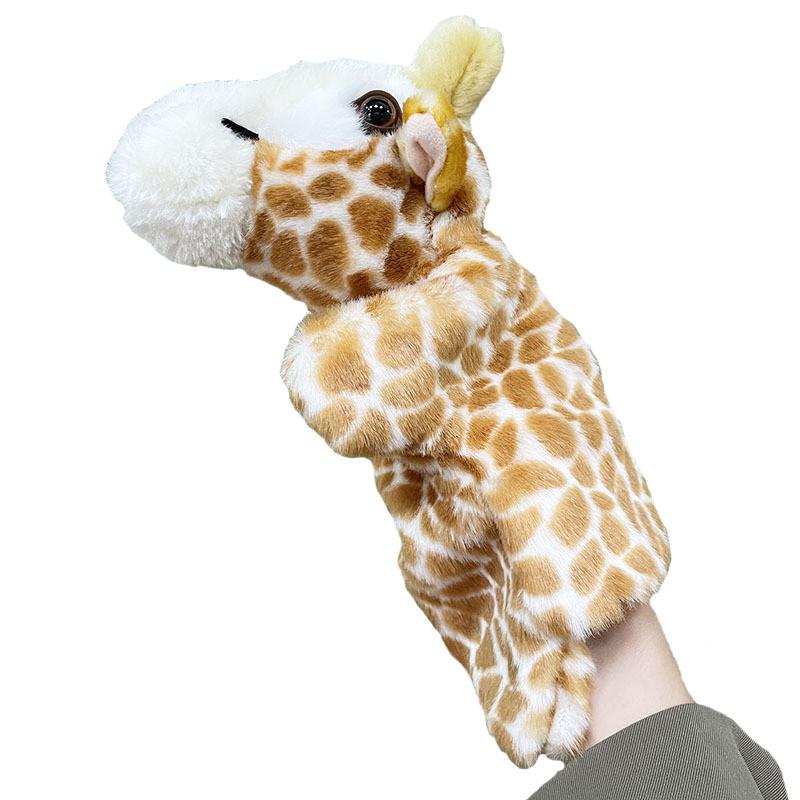 

Giraffe Hand Cartoon Animal Puppets Children Plush Toys Interactive Gift Doll