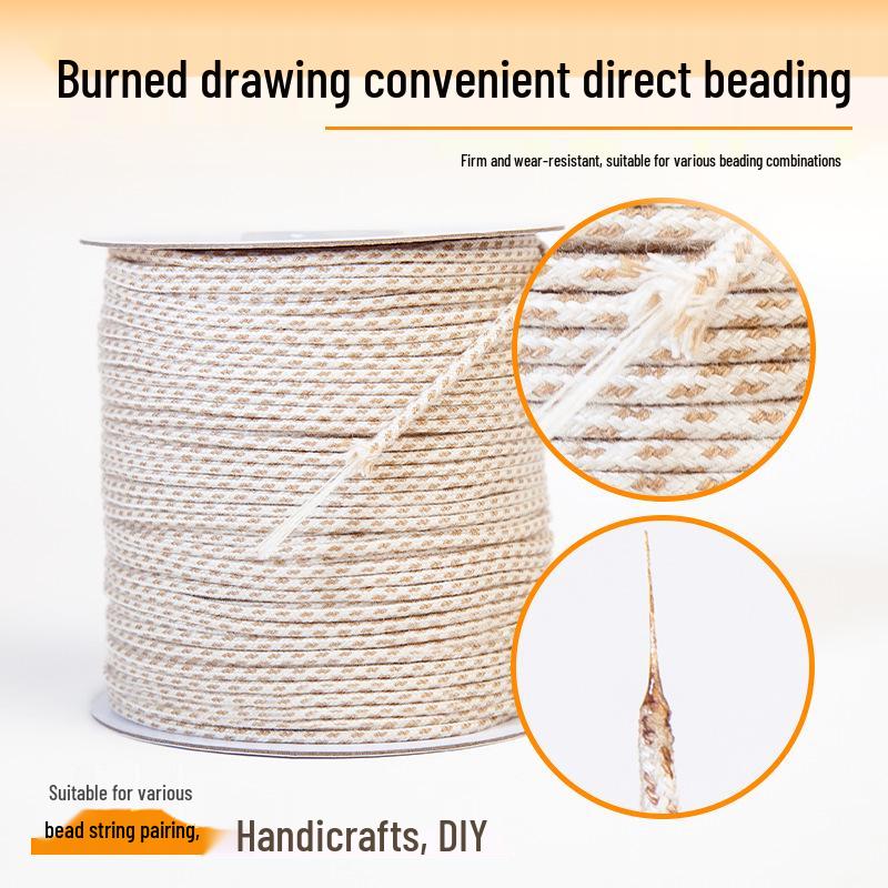 Large Roll Braided Core-Spun Cotton Cord for Hand-Woven Wenwan and Star Moon Vajra Bracelets