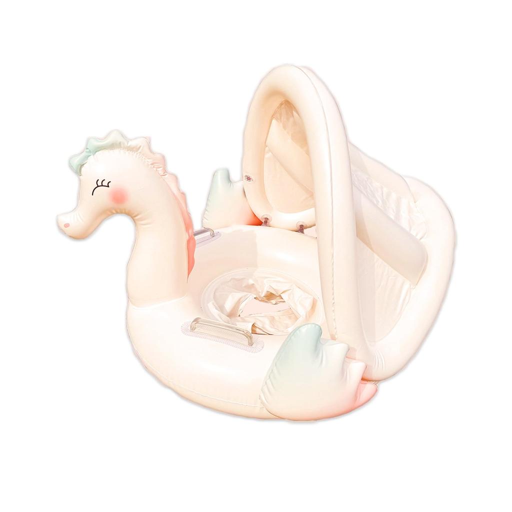 MILASIC Float for with Foot Sea Sun Shade Tatsuno Water Foot Leg Seat Included Kids, Babies, Handle, Hole, Swan, Horse, Shade, Included, Float,