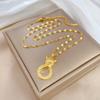 Collier Doré Léopard Tempérament Luxe Léger Magnifique Auspicieux Chaîne de Clavicule Polyvalente pour Femme Chaîne en Acier Titane