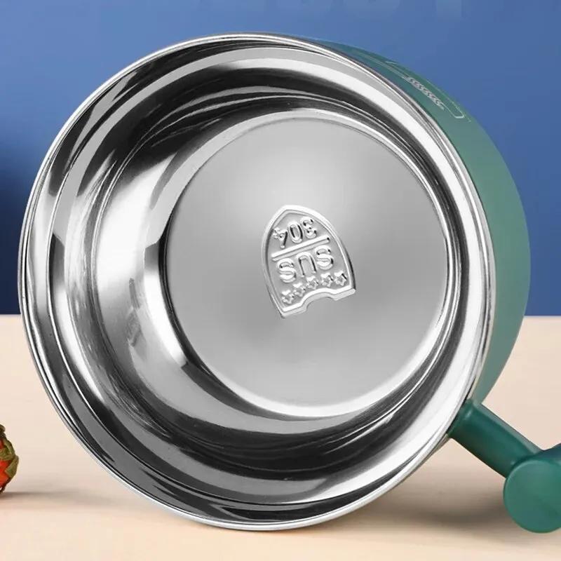 Edelstahlschüssel mit Deckel für Instant-Nudeln, versiegelt und tragbar, Abtropfschüssel für Instant-Nudel-Partner, Küchenutensilien