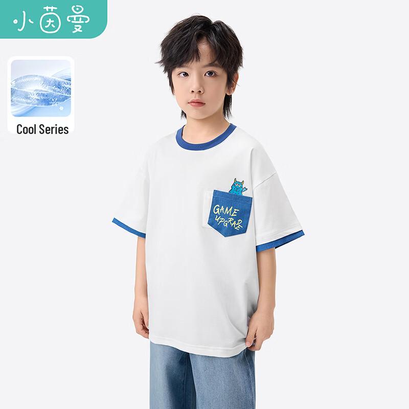 Boys  Cool Color-Block Letter Print Short Sleeve T-Shirt 150