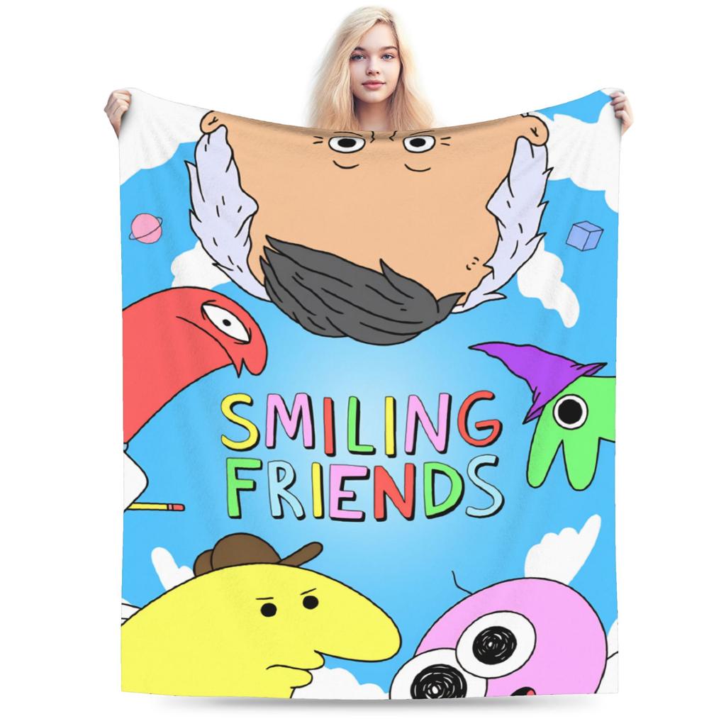 Smiling Friends Pim And Charlie Blanket Quality Super Warm Bedding Throws Winter Kids Adult Couch Chair Sofa Bed Bedspread